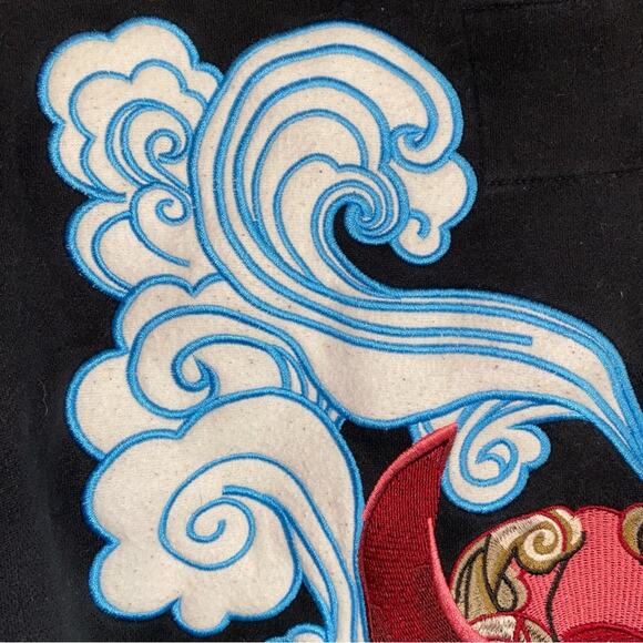 BIBI SAMA $250 Bringing Back Oni Embroidered Black Hoodie M-L EUC - Picture 8 of 15